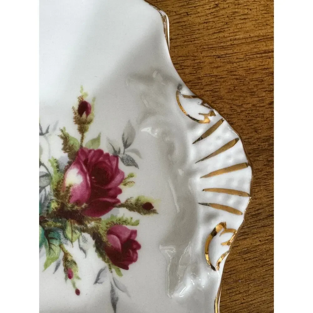 Vintage Hammersley & Co Floral Sandwich Tray 1930 Era England English Bone China